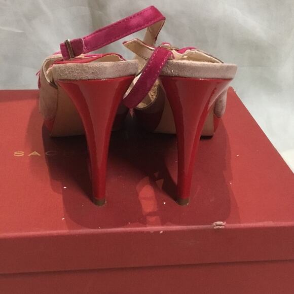 Sasha London Joyce Red Combo Shoes - Picture 3 of 12